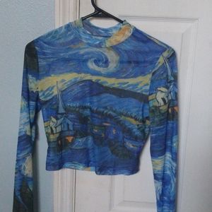 Mesh shirt inspired by famous painting